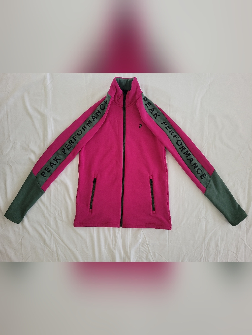 Peak Performance Full‑Zip Jacket Deep Magenta/Green